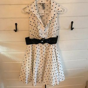 Polka Dot Pinup Collar Dress NWT